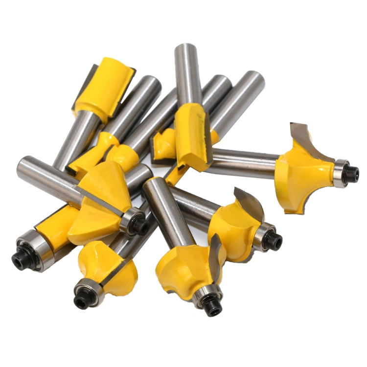 12 PCS / Set Woodworking Engraving Machine Trimmer Cutting Tool, 8 Handle With Wooden Box, 8 Handles Without Wooden Box