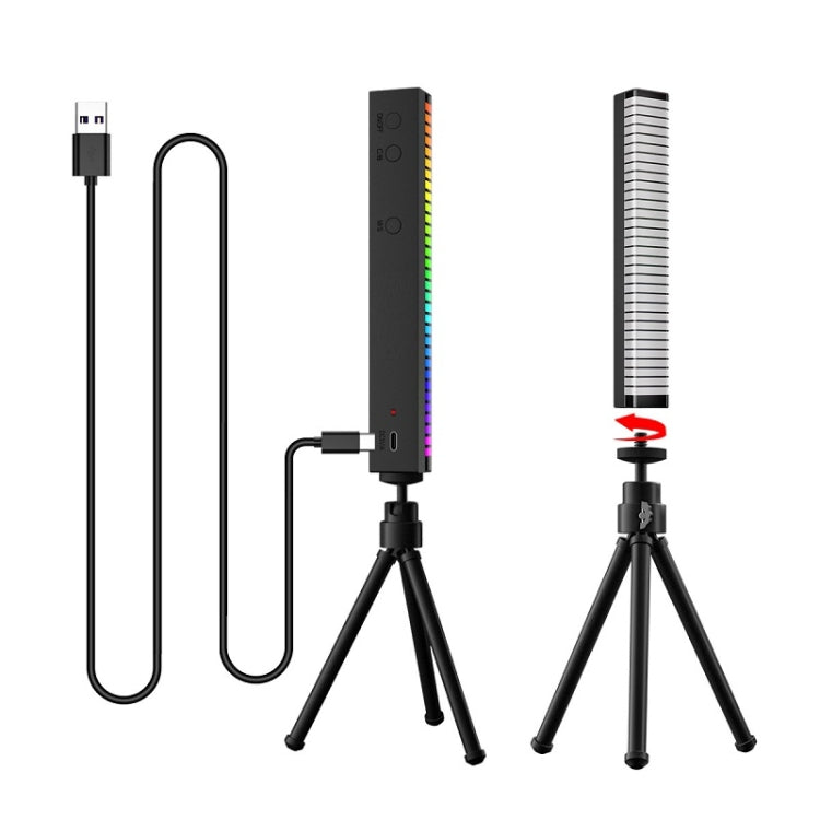 3D Pickup Atmosphere Light Desktop Music Rhythm Lamp,, USB Plug, USB Charging