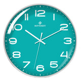 MOVEBEST 12 Inch Living Room Wall Clock Simple Home Plastic Watch, Style:, G2001 Green Surface White Frame, G2001 Black Surface Black Frame, G2001 White Surface White Frame, G2001 White Surface Black Frame