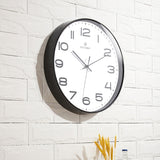 MOVEBEST 12 Inch Living Room Wall Clock Simple Home Plastic Watch, Style:, G2001 Green Surface White Frame, G2001 Black Surface Black Frame, G2001 White Surface White Frame, G2001 White Surface Black Frame