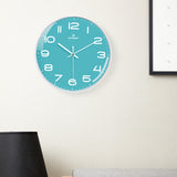 MOVEBEST 12 Inch Living Room Wall Clock Simple Home Plastic Watch, Style:, G2001 Green Surface White Frame, G2001 Black Surface Black Frame, G2001 White Surface White Frame, G2001 White Surface Black Frame