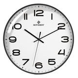 MOVEBEST 12 Inch Living Room Wall Clock Simple Home Plastic Watch, Style:, G2001 Green Surface White Frame, G2001 Black Surface Black Frame, G2001 White Surface White Frame, G2001 White Surface Black Frame