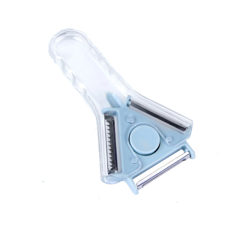 2 PCS 3 in 1 Peeler Vegetable And Fruit Peeler, Pink, Green, Blue Blue