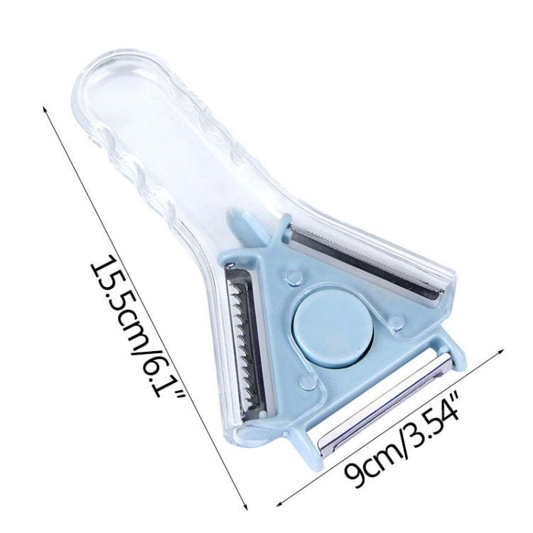 2 PCS 3 in 1 Peeler Vegetable And Fruit Peeler, Pink, Green, Blue