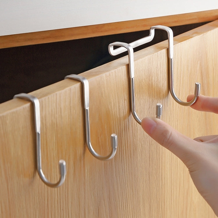 5pcs /Pack S-Shaped Double Hook Stainless Steel Coat And Drawer Door Rear Hook, S-Shaped Double Hook