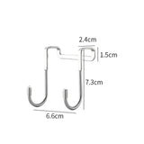 5pcs /Pack S-Shaped Double Hook Stainless Steel Coat And Drawer Door Rear Hook, S-Shaped Double Hook