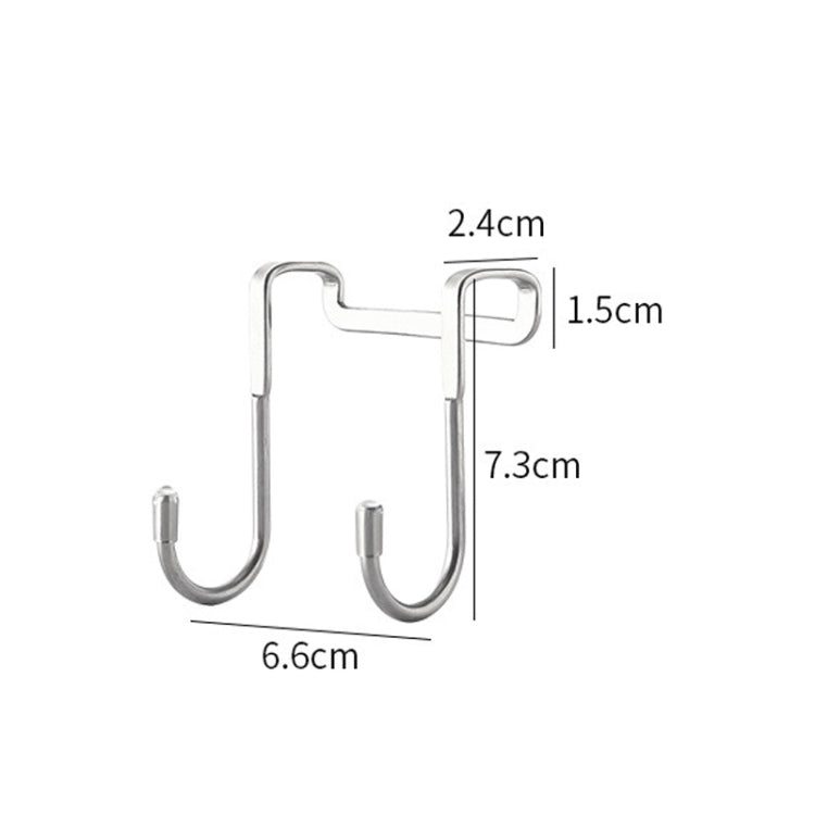 5pcs /Pack S-Shaped Double Hook Stainless Steel Coat And Drawer Door Rear Hook, S-Shaped Double Hook