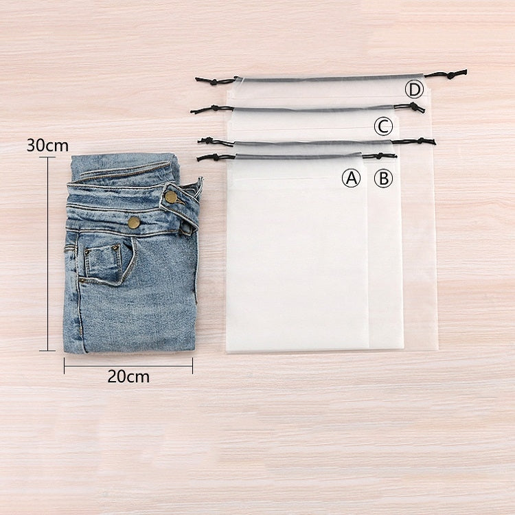 50 PCS PE Drawstring Bag Waterproof And Dustproof Storage Bag, 20x28cm, 25x30cm, 25x35cm, 30x40cm