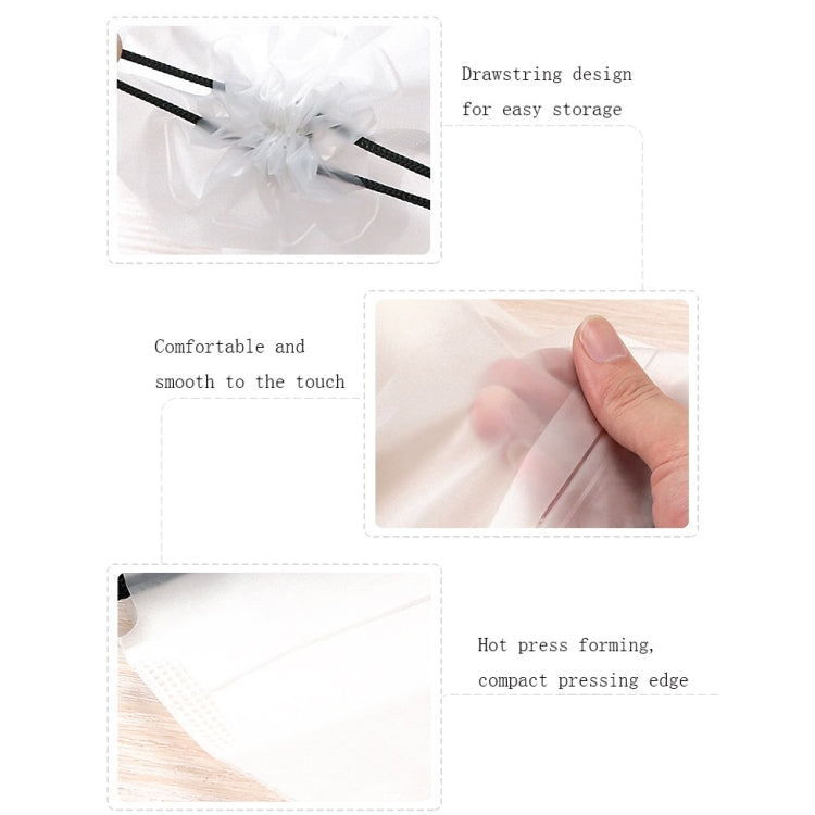 50 PCS PE Drawstring Bag Waterproof And Dustproof Storage Bag, 20x28cm, 25x30cm, 25x35cm, 30x40cm