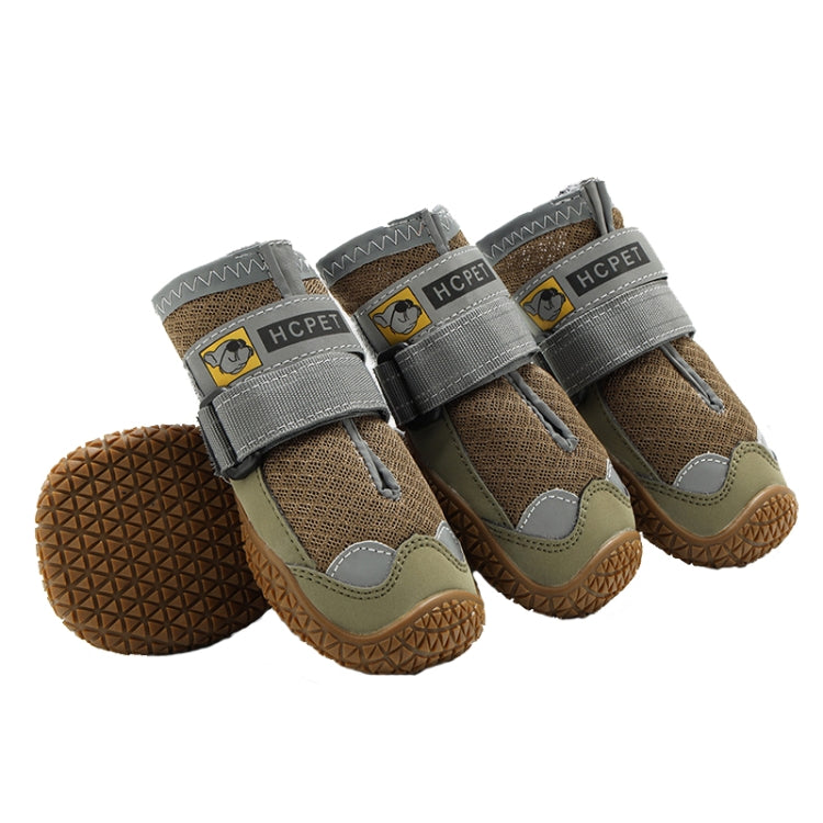 4 PCS / Set HCPET Dog Shoes Breathable Net Dog Shoes, No.1 4cm, No.2 4.5cm, No.3 5cm, No.4 5.5cm, No.5 6cm, No.6 6.5cm, No.7 7cm, No.8 7.5cm