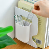 Desktop Folding And Retractable Book Storage Stand, White, Grey, White + Pen Holder, Gray + Pen Holder