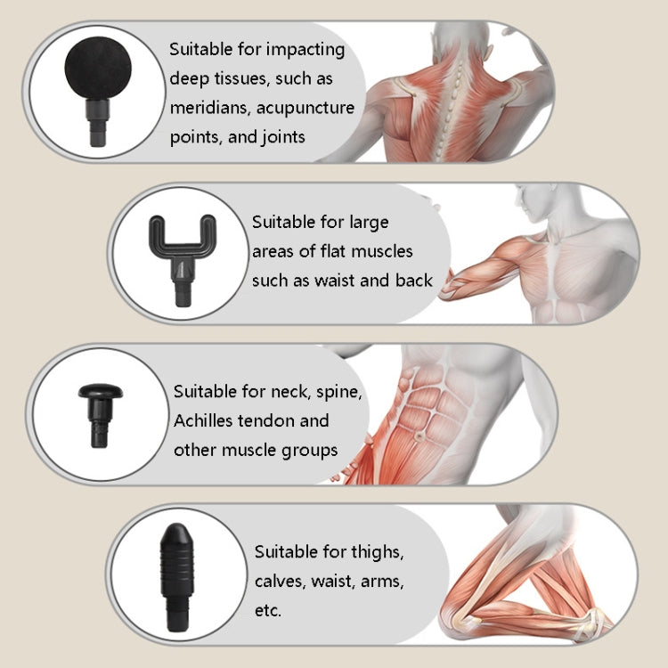 JM-09 Brushless Mini Massage Vibration Fascia Gun, Grey, White, Red