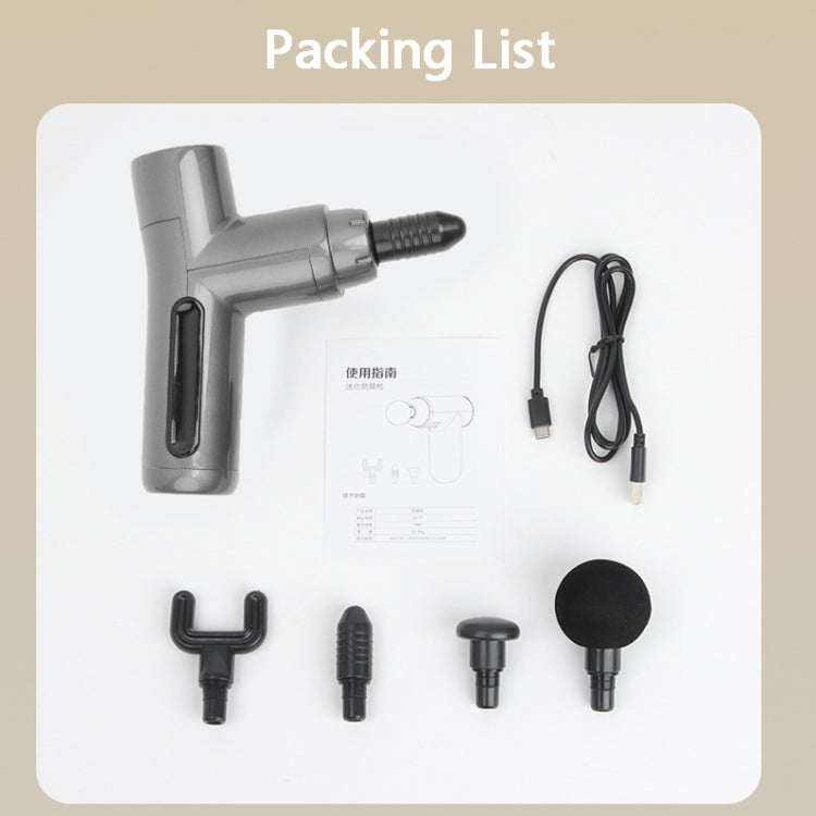 JM-09 Brushless Mini Massage Vibration Fascia Gun, Grey, White, Red