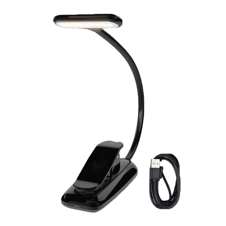8021 Mini Book Clip Light LED Music Score Eye Protection Reading Lamp, Black, White