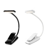 8021 Mini Book Clip Light LED Music Score Eye Protection Reading Lamp, Black, White
