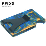 RFID Anti-Degaussing Resin Ultra-Thin Card Holder, Green, Blue, Black