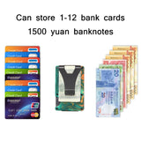 RFID Anti-Degaussing Resin Ultra-Thin Card Holder, Green, Blue, Black
