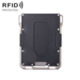 RFID Metal Anti-Theft Credit Card Holder, Black Aluminum Terms, Silver Aluminum Terms, Black Metal + Black Skin, Silver Metal + Black Skin