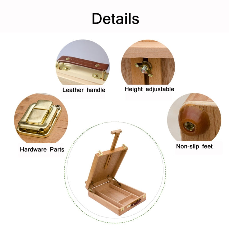 Round Corner Portable Oil Painting Box Multifunctional Painting Stand, Painting Stand