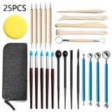 25-In-1 Soft Pottery Clay Sculpture Production Combination Art Supplies Set, 25-In-1 Sculpture Supplies 25-In-1 Sculpture Supplies