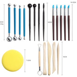25-In-1 Soft Pottery Clay Sculpture Production Combination Art Supplies Set, 25-In-1 Sculpture Supplies