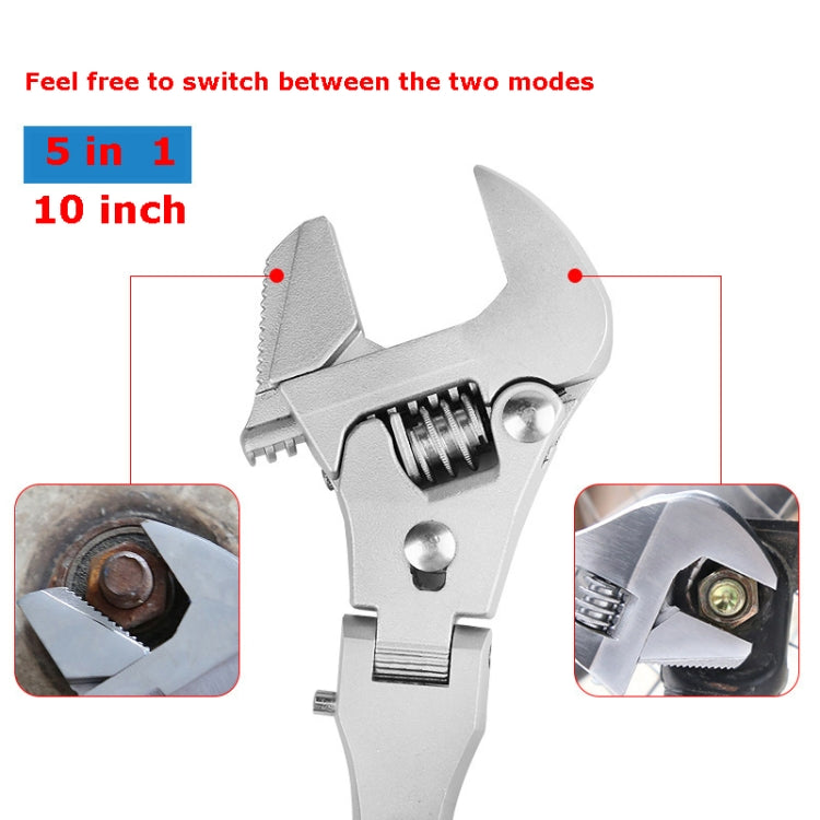 10 Inch Multifunctional Folding Shaking Head Ratchet Wrench Bathroom Wrench, 10 Inch Folding Wrench