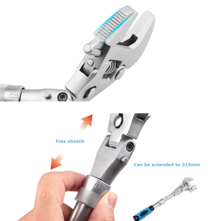 10 Inch Multifunctional Folding Shaking Head Ratchet Wrench Bathroom Wrench, 10 Inch Folding Wrench