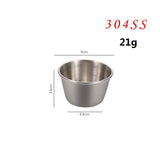 Stainless Steel Tortilla Salad Tomato Sauce Cup, Specification： 304 Small, 304 Small, 201 Medium, 201 Large, 304 Large, 304 Small (Gold), 304 Small (Rose Gold), 304 Small (Colorful)