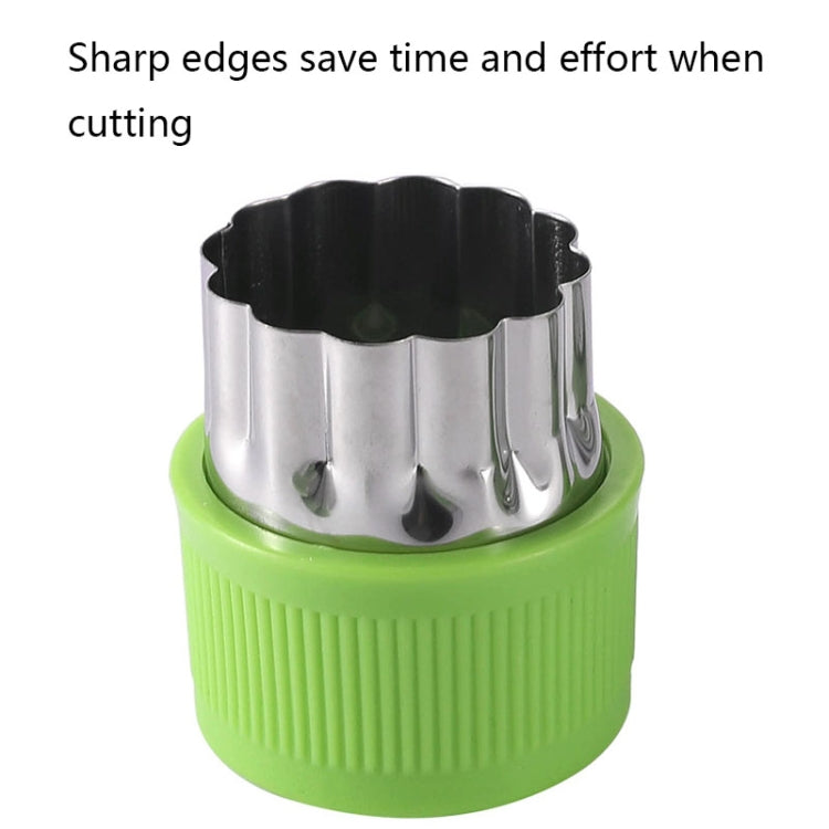 0-98 12 in 1 Kitchen Stainless Steel Flower Cutter, Green, Purple