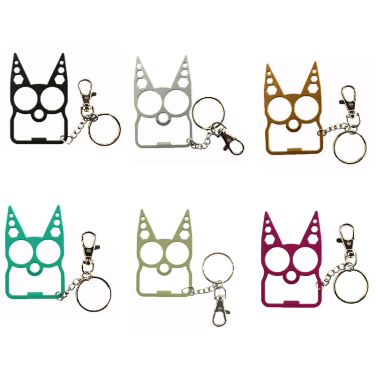 2 PCS 6 In 1 Multifunctional Keychain Zinc Alloy Bottle Opener, Black, Silver, Gold, Bright Green, Grass Green, Pink