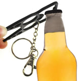 2 PCS 6 In 1 Multifunctional Keychain Zinc Alloy Bottle Opener, Black, Silver, Gold, Bright Green, Grass Green, Pink