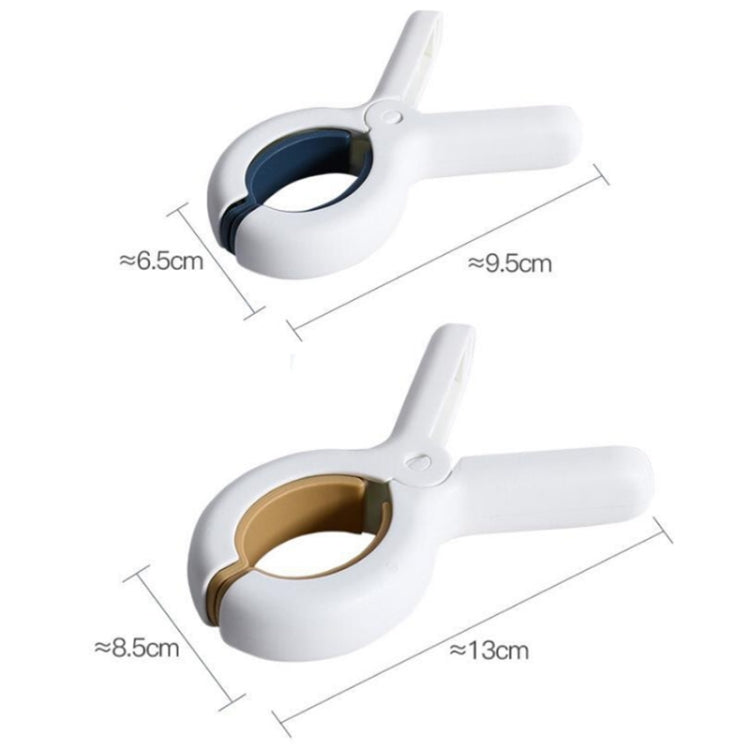 Household Plastic Windproof Sheet Fixed Clothespin Hanger Clip, 3 PCS Yellow, 3 PCS Blue, 2 PCS Large Yellow, 2 PCS Large Blue