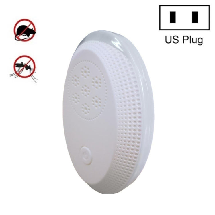 Ultrasonic Mosquito Rat Repellent Night Light, Specification:, US Plug, UK Plug, EU Plug US Plug Pearl White