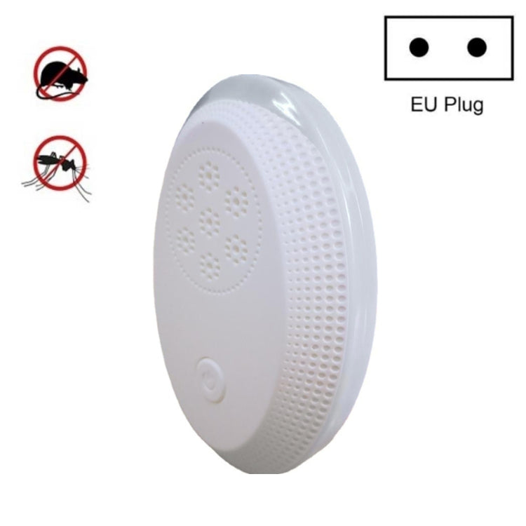 Ultrasonic Mosquito Rat Repellent Night Light, Specification:, US Plug, UK Plug, EU Plug EU Plug Pearl White