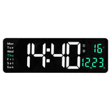 6626 Living Room Wall-Mounted Large Screen Display LED Digital Clock, 16 Inch Orange Temperature, 16 Inch Green Temperature, 16 Inch White Temperature