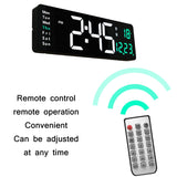6626 Living Room Wall-Mounted Large Screen Display LED Digital Clock, 16 Inch Orange Temperature, 16 Inch Green Temperature, 16 Inch White Temperature