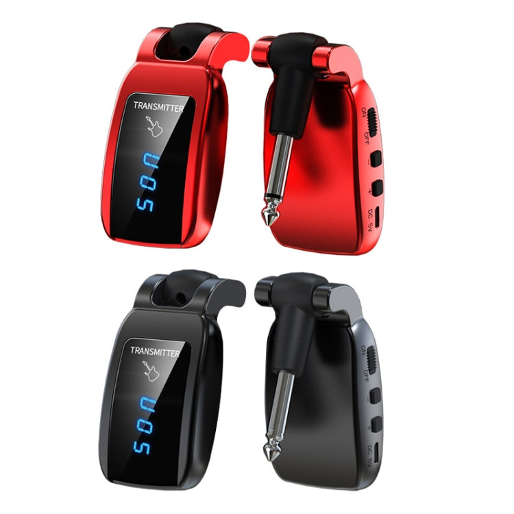 U12DX 6.35mm Jack Wireless Guitar Transmitter Receiver Rechargeable Adapter, U12DX Red, U12DX Black