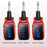 U12DX 6.35mm Jack Wireless Guitar Transmitter Receiver Rechargeable Adapter, U12DX Red, U12DX Black