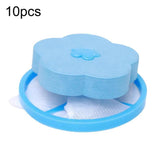 10 PCS C2096 Washing Machine Floating Material Filter Bag, Blue, Pink Blue