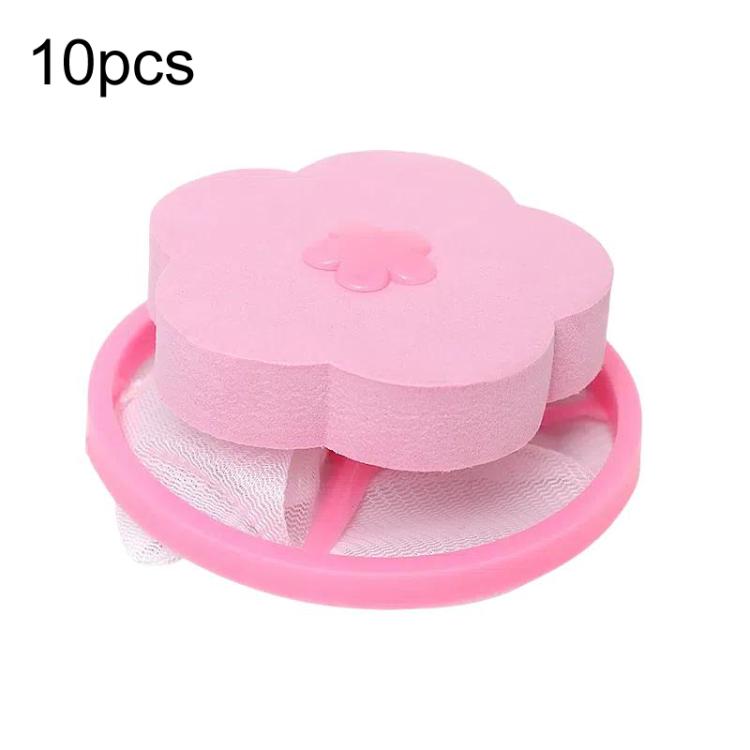 10 PCS C2096 Washing Machine Floating Material Filter Bag, Blue, Pink Pink