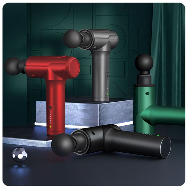 BG-128 6-speed Mini Convenient Massage Gun With 6 Massage Heads,CN Plug, Red, Green, Gray, Back