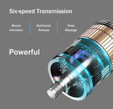 BG-128 6-speed Mini Convenient Massage Gun With 6 Massage Heads,CN Plug, Red, Green, Gray, Back