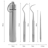 Portable Metal Bending Needle Hook Tooth Signed Tabs Set