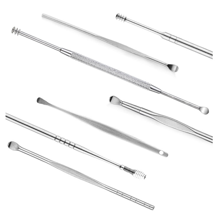 QILIZUO 3 Sets Stainless Steel Double-Ended Screw Ear Scoop