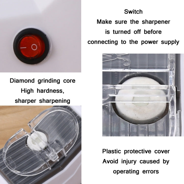 JJ-1 Kitchen Electric Double Sided Knife Sharpener, USB Plug, CN Plug