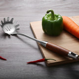 304 Stainless Steel Wooden Handle Kitchenware Kitchen Equipment, Style:, Fried Spatula, Soup Spoon, Slotted Spoon, Slotted Shovel, Noodle Scoop, Rice Spoon Noodle Scoop