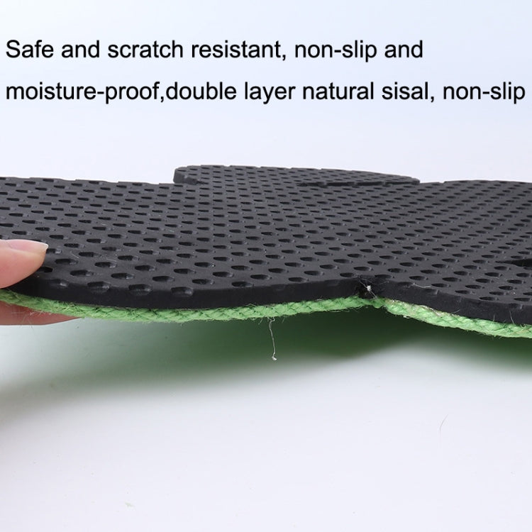Non-slip and Moisture-proof Scratch Resistant Sisal Cat Scratch Pad, Small Fish, Cactus, Avocado