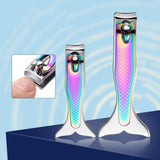 Small Color Titanium Nail Clipper Gradient Mermaid Handle Nail Clipper Nail Art Tool, 3 PCS Small, 3 PCS Large