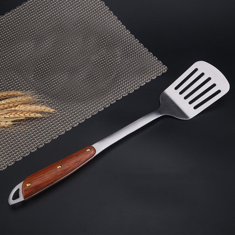 304 Stainless Steel Wooden Handle Kitchenware Home Kitchen Equipment, Style:, Fried Spatula, Soup Spoon, Slotted Shovel, Slotted Spoon Slotted Shovel