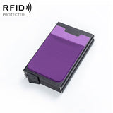 RFID Aluminum Alloy Anti-Degaussing Coin Card Holder, Black, Silver Black, Black Grey, Silver, Black Silver, Black Purple, Silver Purple, Black Red, Silver Red